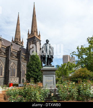 Daniel O'Connell statue at St Patrick's Cathedral Melbourne Stock Photo