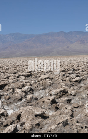 View of Devil's course in  Death Valley; California; USA Stock Photo