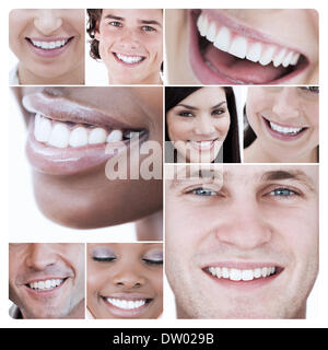 Collage of young attractive people Stock Photo