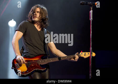 Rockford, Illinois, USA. 20th Feb, 2014. REID PERRY of The Band Perry performs live at BMO Harris Bank Center in Rockford, Illinois © Daniel DeSlover/ZUMAPRESS.com/Alamy Live News Stock Photo