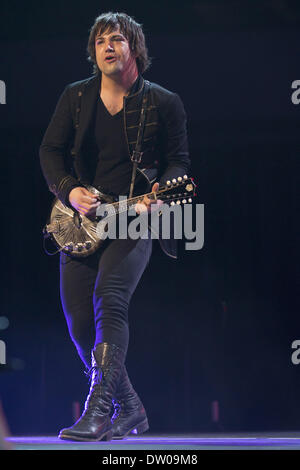 Rockford, Illinois, USA. 20th Feb, 2014. NEIL PERRY of The Band Perry performs live at BMO Harris Bank Center in Rockford, Illinois © Daniel DeSlover/ZUMAPRESS.com/Alamy Live News Stock Photo