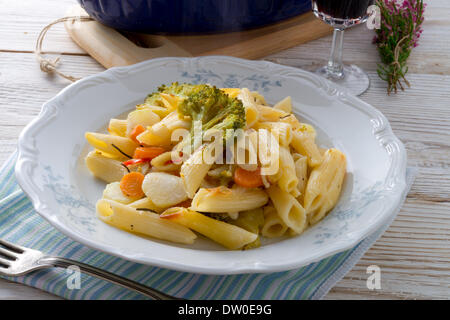 Pasta Casserole with vegetables Stock Photo