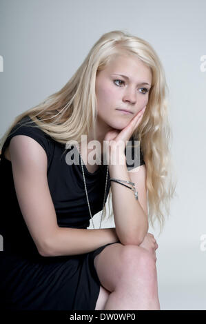 unhappy young woman Stock Photo