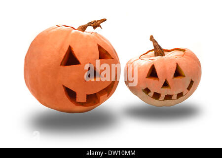 Funny Halloween pumpkins Stock Photo