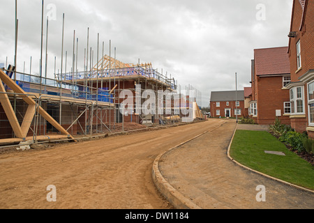 New Build Development Homes Northamptonshire UK Stock Photo