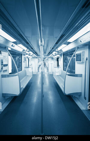 inside the subway car Stock Photo