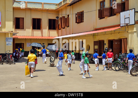 Schoolyard in Fort Kochi, Kerala, India Stock Photo