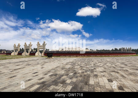 circular mound altar in temple of heaven Stock Photo