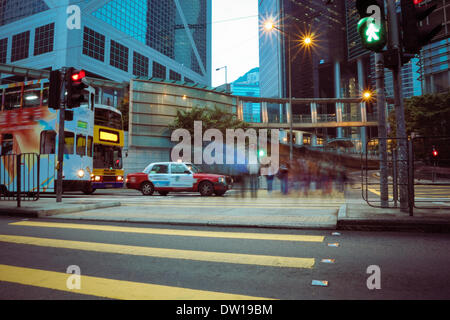 the street scene of hong kong Stock Photo