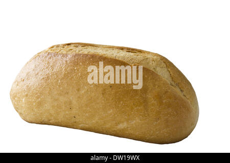 closeup of a bread roll isolated on white Stock Photo