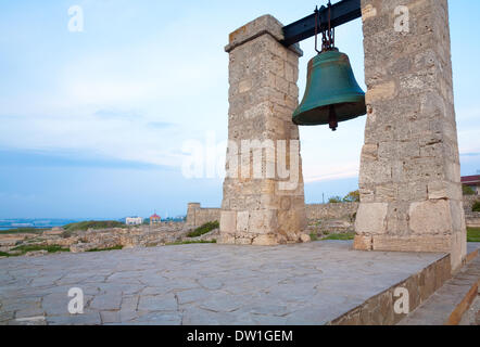 Evening the ancient bell of Chersonesos Stock Photo