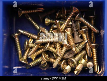 little screws in box Stock Photo