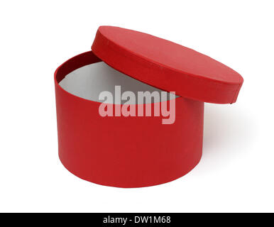 open red round box Stock Photo