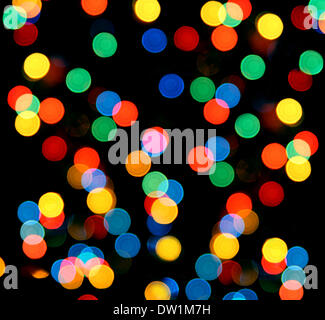 defocused сolored circular lights Stock Photo