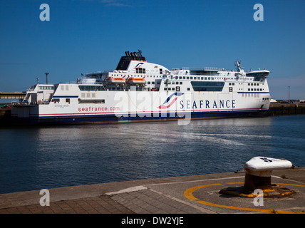 Sea France Berlioz alongside at the Port of Calais, France Stock Photo