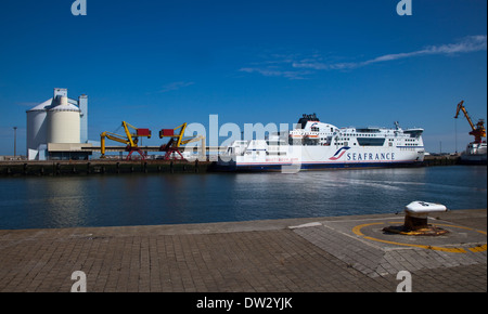 Sea France Berlioz alongside at the Port of Calais, France Stock Photo