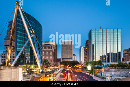 Hartford, Connecticut, USA downtown cityscape at dawn. Stock Photo