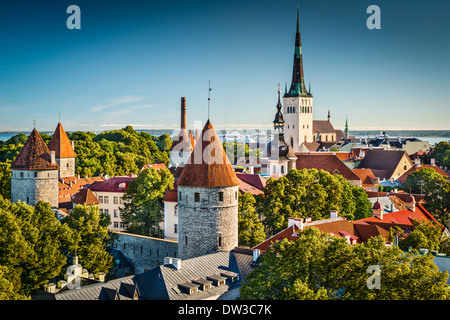 Tallinn, Estonia old city view from Toompea Hill. Stock Photo