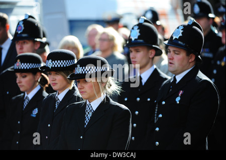 Atmosphere The funeral of PC Nicola Hughes, who was killed alongside colleague PC Fiona Bone, takes place at Manchester cathedral Manchester, England - 03.10.12 Featuring: Atmosphere Where: Manchester, United Kingdom When: 03 Oct 2012 Stock Photo