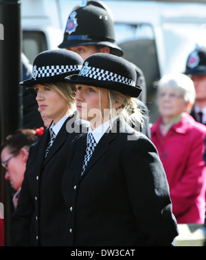 Atmosphere The funeral of PC Nicola Hughes, who was killed alongside colleague PC Fiona Bone, takes place at Manchester cathedral Manchester, England - 03.10.12 Featuring: Atmosphere Where: Manchester, United Kingdom When: 03 Oct 2012 Stock Photo