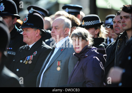 Atmosphere The funeral of PC Nicola Hughes, who was killed alongside colleague PC Fiona Bone, takes place at Manchester cathedral Manchester, England - 03.10.12 Featuring: Atmosphere Where: Manchester, United Kingdom When: 03 Oct 2012 Stock Photo