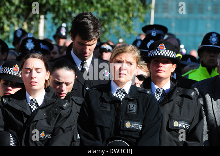 Atmosphere The funeral of PC Nicola Hughes, who was killed alongside colleague PC Fiona Bone, takes place at Manchester cathedral Manchester, England - 03.10.12 Featuring: Atmosphere Where: Manchester, United Kingdom When: 03 Oct 2012 Stock Photo