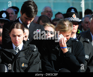 Atmosphere The funeral of PC Nicola Hughes, who was killed alongside colleague PC Fiona Bone, takes place at Manchester cathedral Manchester, England - 03.10.12 Featuring: Atmosphere Where: Manchester, United Kingdom When: 03 Oct 2012 Stock Photo