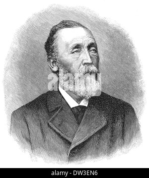 Ernst Heinrich Wilhelm von Stephan, 1831-1897, postmaster general of the German Reich, organiser of the German postal service Stock Photo