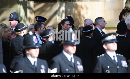 Atmosphere The funeral of PC Nicola Hughes, who was killed alongside colleague PC Fiona Bone, takes place at Manchester cathedral Manchester, England - 03.10.12 Featuring: Atmosphere Where: Manchester, United Kingdom When: 03 Oct 2012 Stock Photo