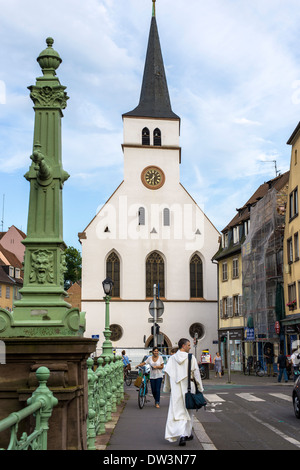 St Guillaume protestant temple Strasbourg Alsace France Europe Stock Photo