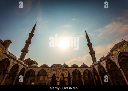 Spires of Blue Mosque in Istanbul Turkey Stock Photo