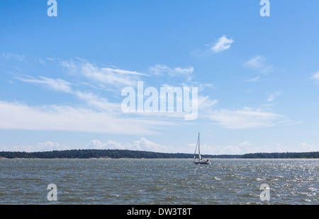 Baltic Sea and sailboat Stock Photo