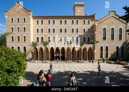 Campus of the American University of Beirut located on the Mediterranean Sea in Beirut, Lebanon. Stock Photo