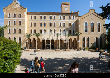 Campus of the American University of Beirut located on the Mediterranean Sea in Beirut, Lebanon. Stock Photo