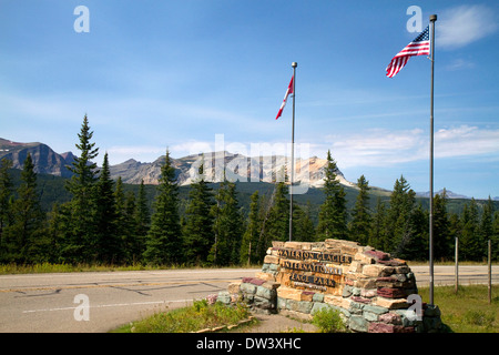 Waterton-Glacier International Peace Park on the border of Montana, USA and Alberta, Canada. Stock Photo