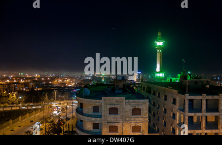 Night skyline of Aleppo, Syria, the largest city and capital of Syria ...