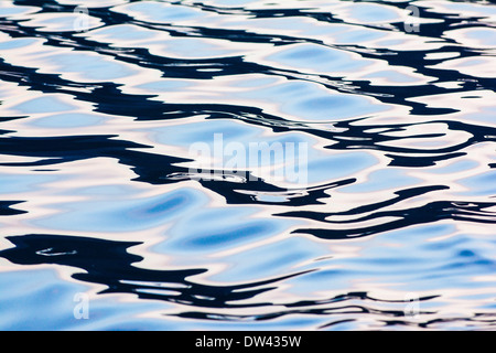 Swells in calm water, Alaska Stock Photo