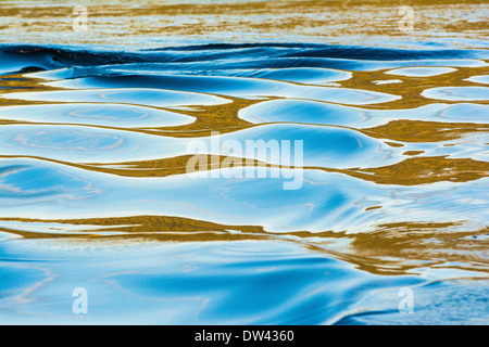 Swells in calm water, Alaska Stock Photo