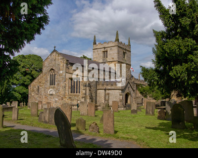 St John the Baptist church, Ault Hucknall, Derbyshire, England. Stock Photo