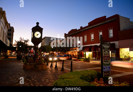 Sanford Florida historic district of 1st street in an old town in Florida known for farming, auto train and Trayvon Martin Stock Photo