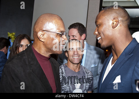 Gale Sayers and Brandon Marshall Legends fight night honoring Mike Ditka held at Chicago Illuminating Company Chicago, Illinois - 04.10.12 Featuring: Gale Sayers and Brandon Marshall Where: IL, United States When: 04 Oct 2012 Stock Photo