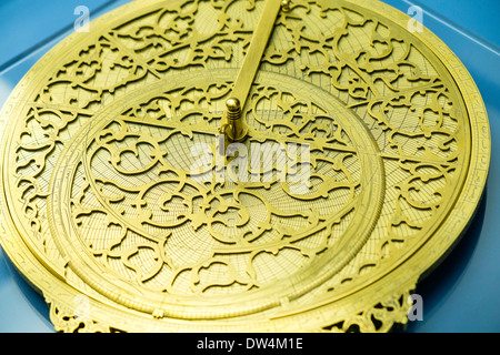 Astronomical instrument on display at Sharjah Museum of Islamic Civilization in Sharjah United Arab Emirates Stock Photo