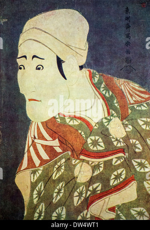 Ukiyo-e woodblock print of the actor Morita Kanya in the role of Ronin by Japanese artist Tōshūsai Sharaku, Japan Stock Photo