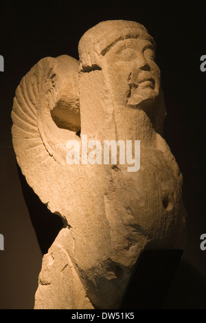 europe, italy, tuscany, chiusi, archaeological museum, exhibition of etruscan art, collection of pietro bonci casuccini, sphinx Stock Photo