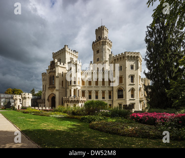 Hluboka castle, South Bohemia, Czech Republi Stock Photo