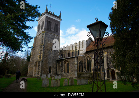 Stonham Aspal, Suffolk. St Mary and St Lambert Church in the Suffolk Village of Stonham Aspal. Stock Photo