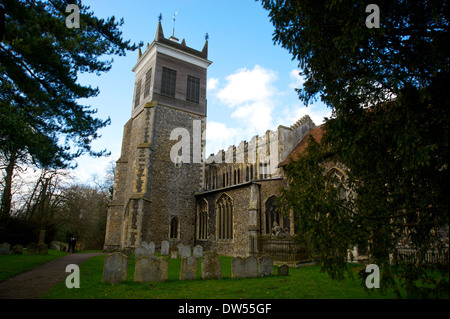 Stonham Aspal, Suffolk. St Mary and St Lambert Church in the Suffolk Village of Stonham Aspal. Stock Photo