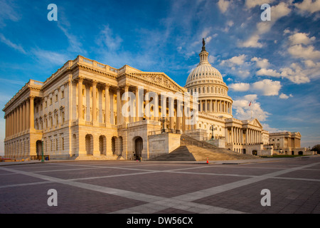 Early morning below the US Capitol Building, Washington DC USA Stock Photo