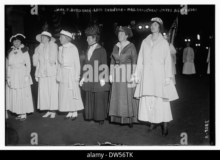 Mrs. T. Hitchcock, Lota Robinson, Mrs. Roosevelt & Miss Alexander (LOC) Stock Photo