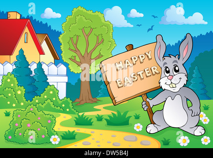 Easter bunny topic image 5 - picture illustration. Stock Photo